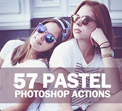 PS动作－57个彩色蜡笔色调：57 Pastel Photoshop Actions